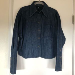 Banana Republic Boxy Crop denim shirt